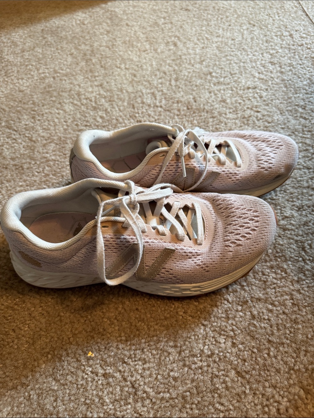 New Balance Women's Pale Pink Mesh Running Shoes